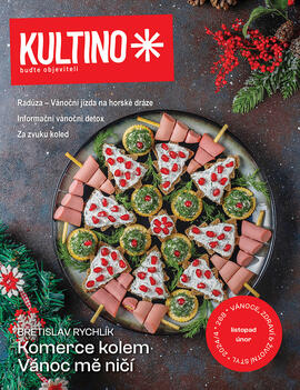 Magazín KULTINO* Brno, titulní strana, titulka, zima, 04/2024